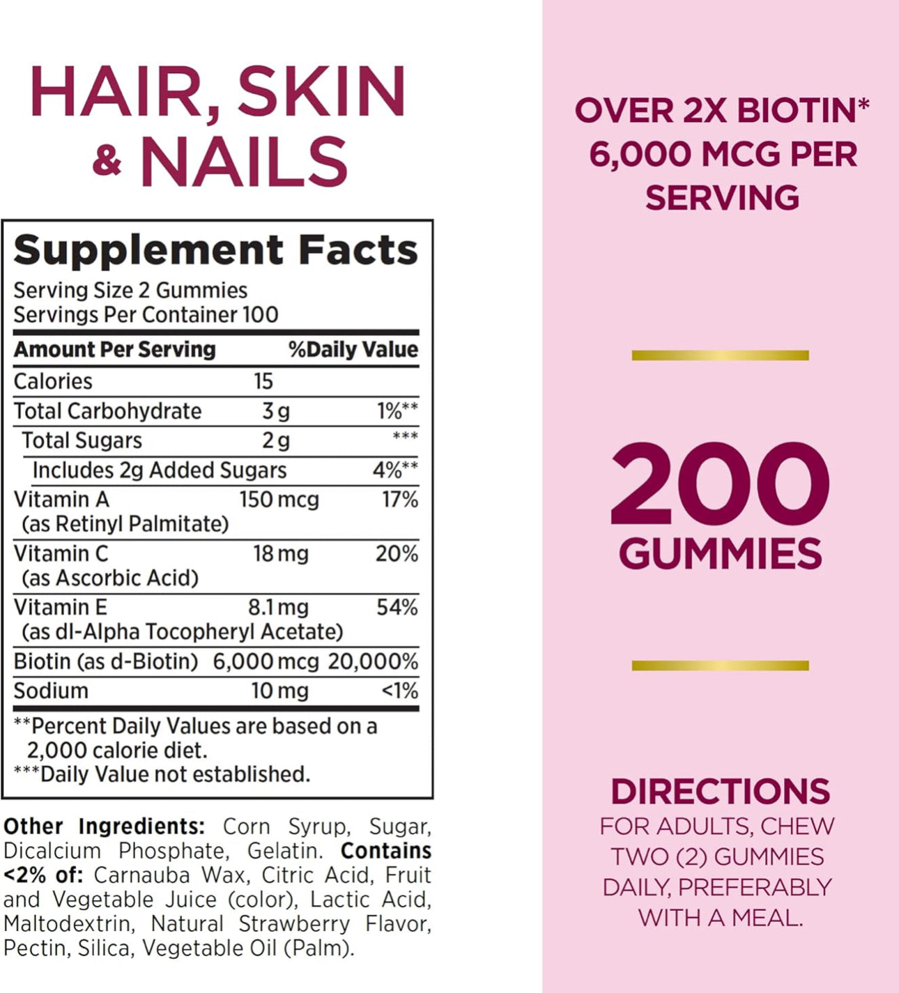 Hair, Skin & Nails Advanced - 200 Gummies
