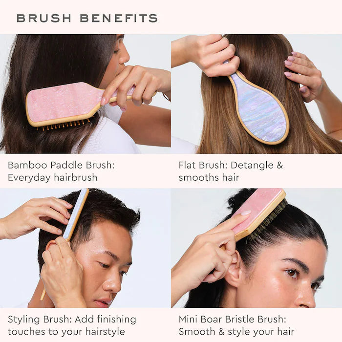Emi Jay - Heavenly Hair Milk Leave-In Conditioner + Bamboo Paddle Brush Gift Set - edición limitada