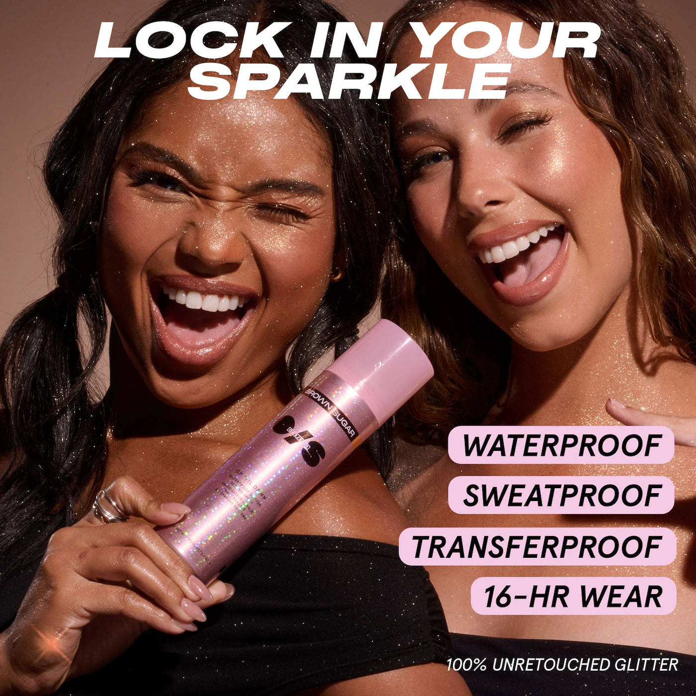 ONE/SIZE by Patrick Starrr - NEW On 'Til Dawn Waterproof Glitter Setting Spray - Brown Sugar