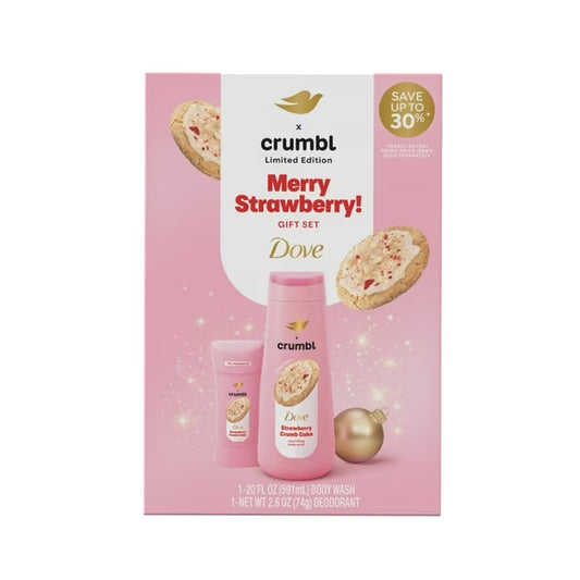 Dove Crumbl - Merry Strawberry! - Limited Edition Set Strawberry Crumb Cake - 2 piezas