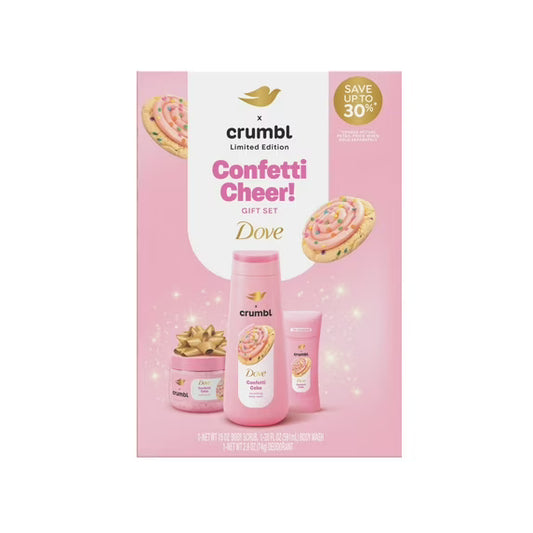 Dove Crumbl - Confetti Cheer! - Limited Edition Set Confetti Crumb Cake - 3 piezas