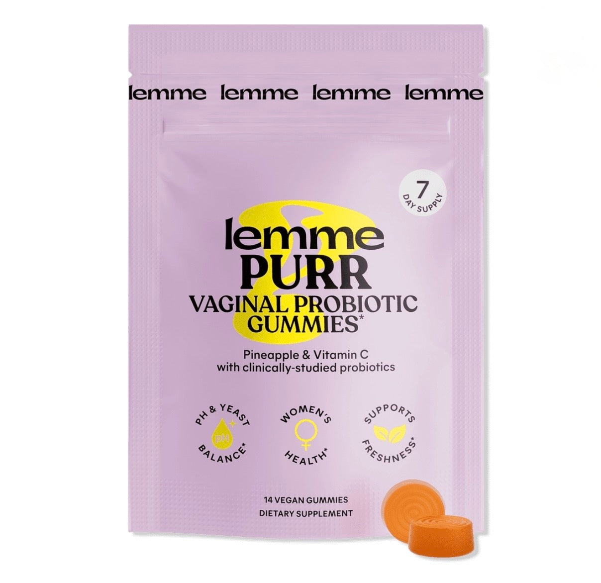 Lemme - Purr Vaginal Probiotic Gummies - pH & Odor Support - 7 day supply