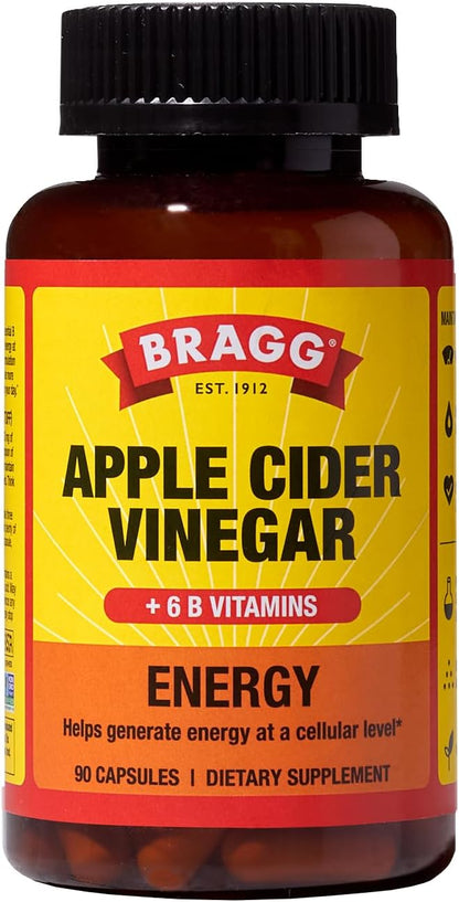 Bragg - Energy Apple Cider Vinegar Capsules with B Vitamins - 90 Capsules