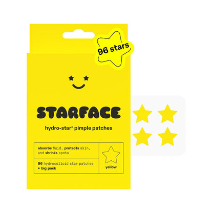 Starface - Hydro-Star Yellow Hydrocolloid Star-Shaped Pimple Patch - 96 parches