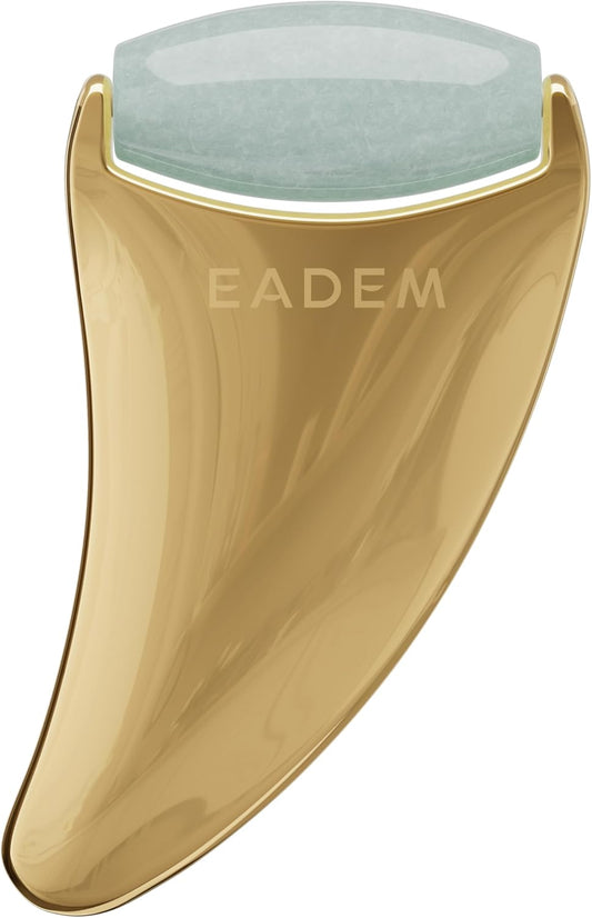 EADEM - 2-in-1 Gua Sha Sculptor Tool & Cooling Jade Ice Roller for Face, Neck