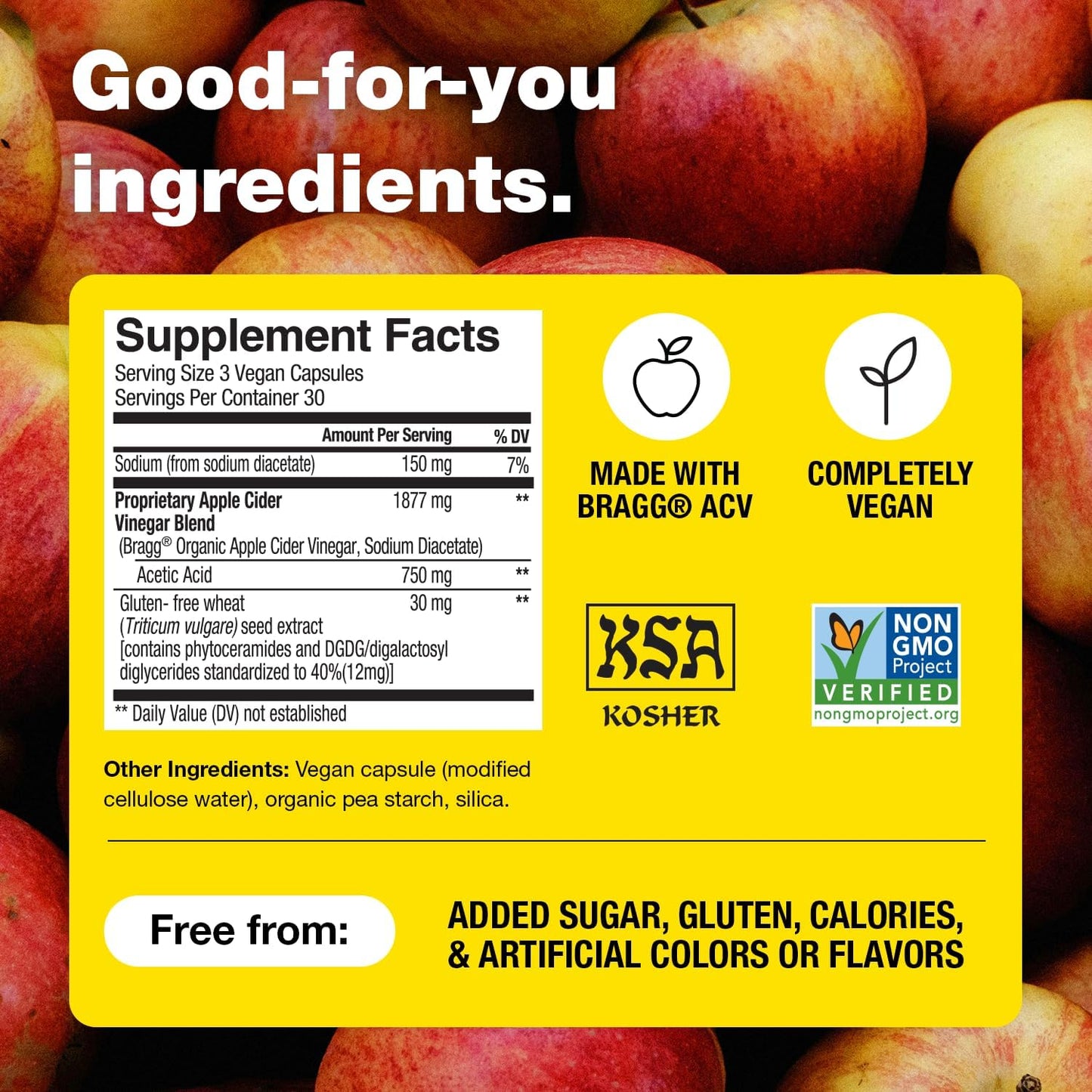 Bragg - Renew Apple Cider Vinegar Capsules with Phytoceramides - 90 Capsules