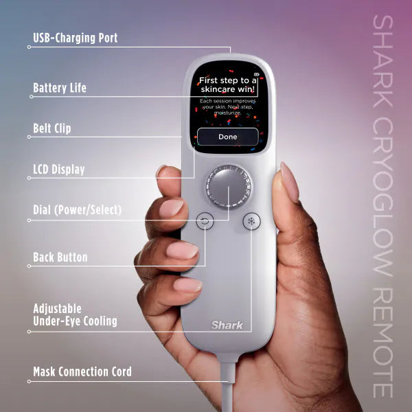 Shark Beauty - Shark™ CryoGlow™ Under-Eye Cooling + LED Anti-Aging Red Light & Skin Clearing Mask