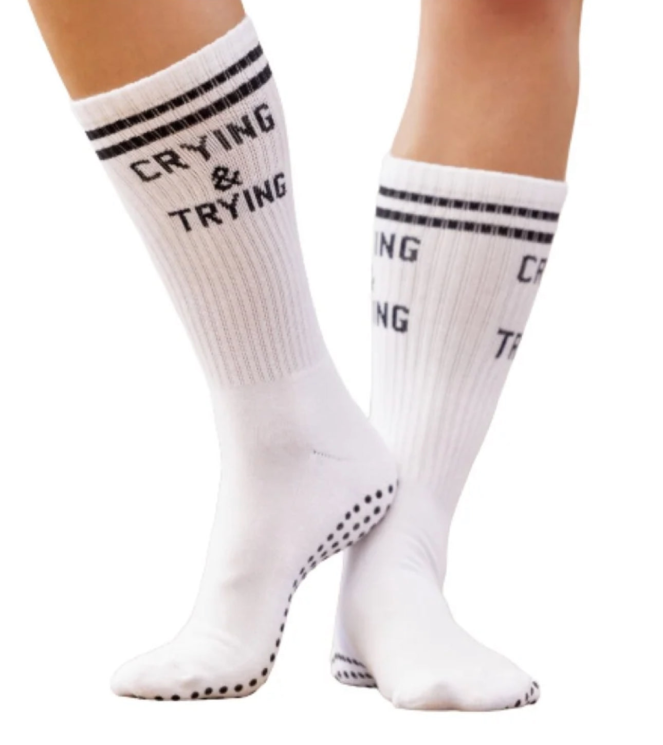 Crying & Trying - Barre / Pilates Socks