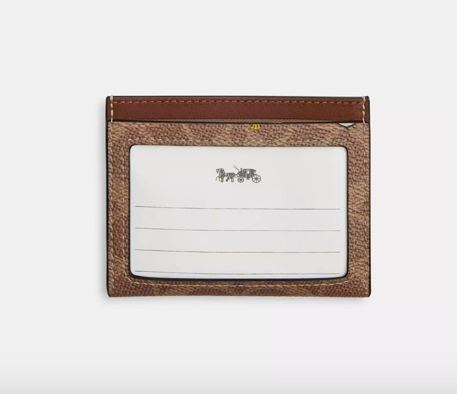 Coach X Peanuts - Slim Id Card Case In Signature Canvas With Snoopy Print