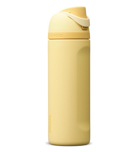 Owala - FreeSip Stainless Steel Water Bottle 24 oz - Butter Half
