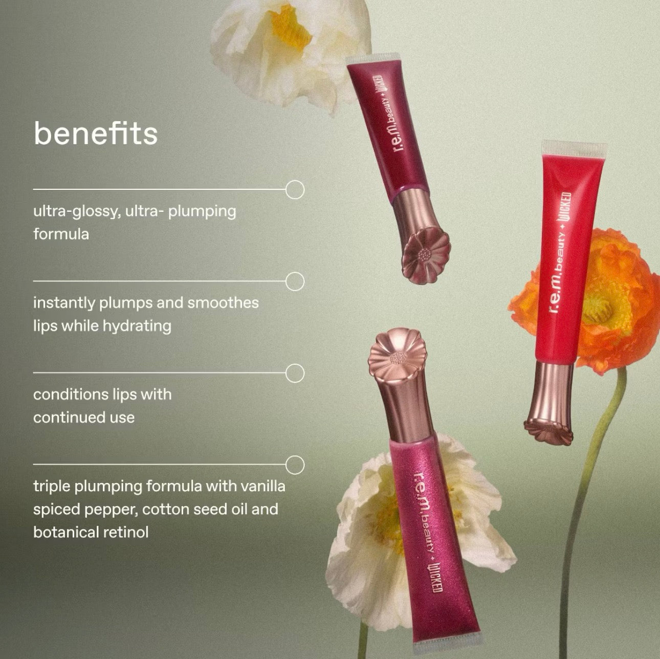 r.e.m. beauty - Wicked For Good Poppy Plumping Lip Gloss