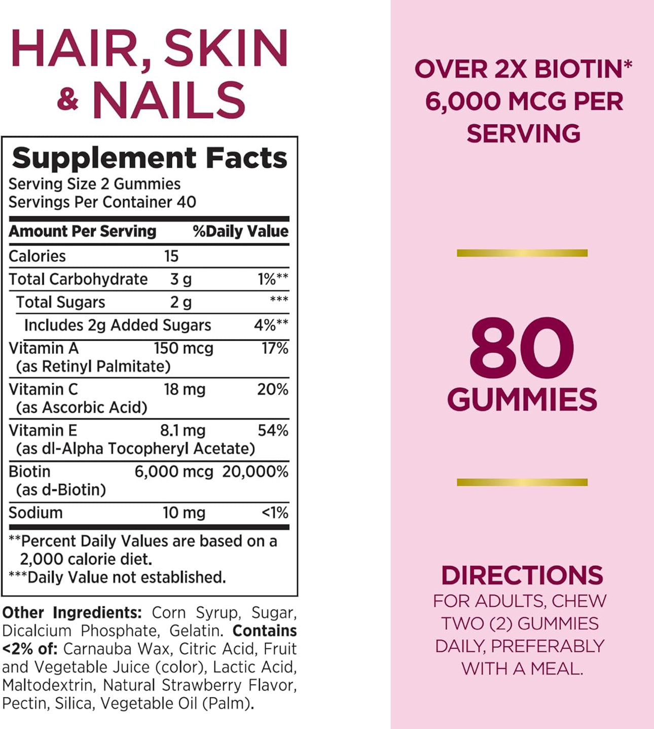 Hair, Skin & Nails Advanced - 80 Gummies