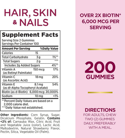 Hair, Skin & Nails Advanced - 200 Gummies