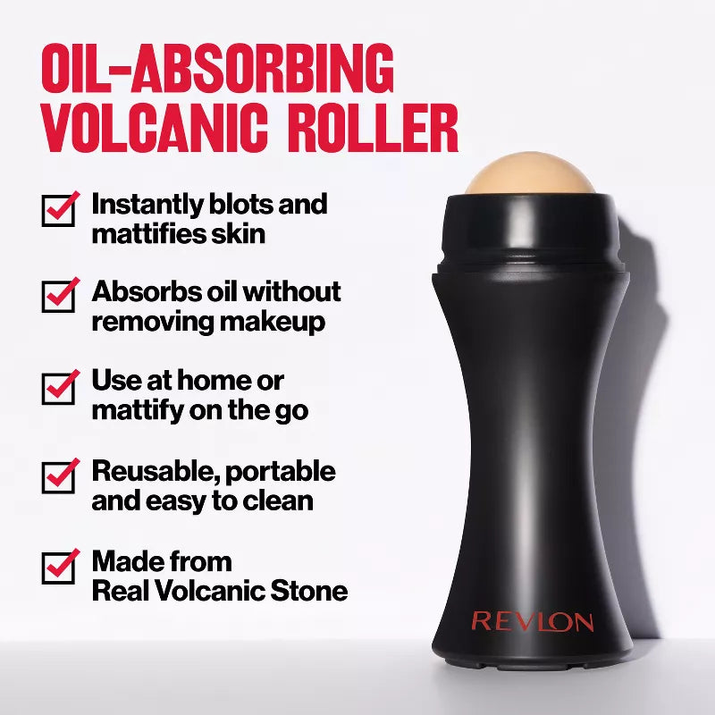 Oil-Absorbing Volcanic Roller, Reusable Facial Skincare Tool for Oily Skin Control