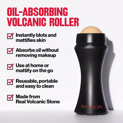 Oil-Absorbing Volcanic Roller, Reusable Facial Skincare Tool for Oily Skin Control