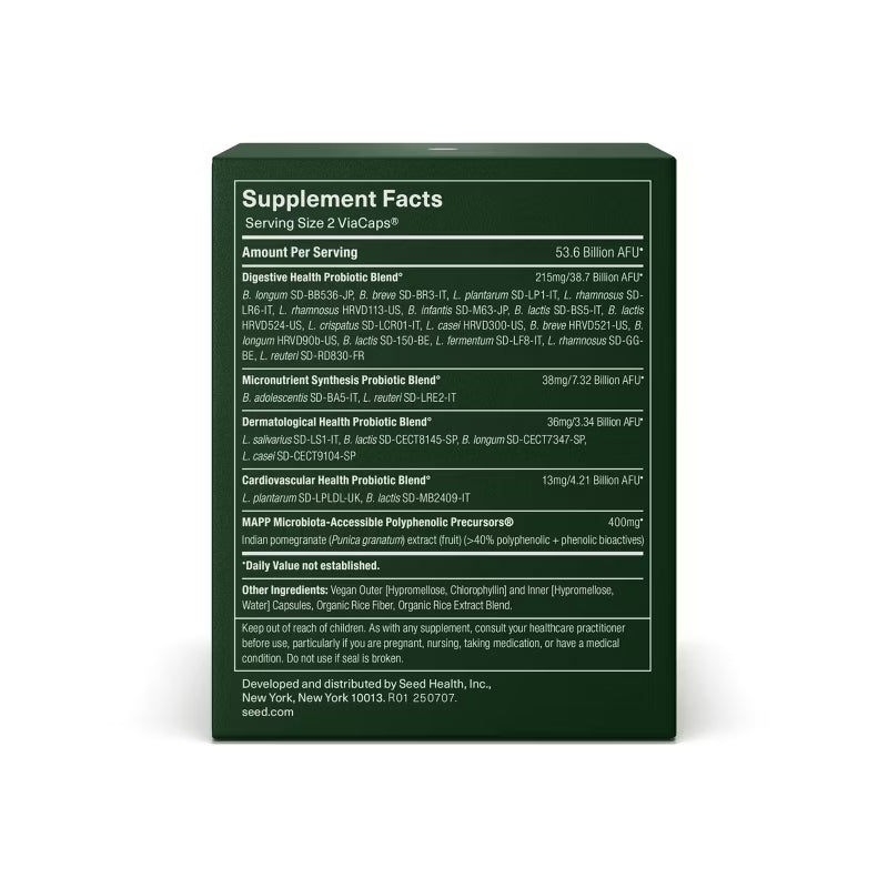 Seed - Daily Synbiotic Probiotic Capsules - 60ct