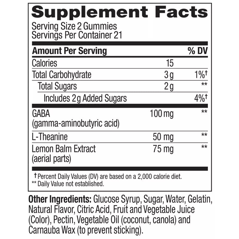 OLLY - Goodbye Stress Gummies with GABA, L-Theanine & Lemon Balm - Berry Verbena