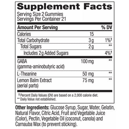 OLLY - Goodbye Stress Gummies with GABA, L-Theanine & Lemon Balm - Berry Verbena