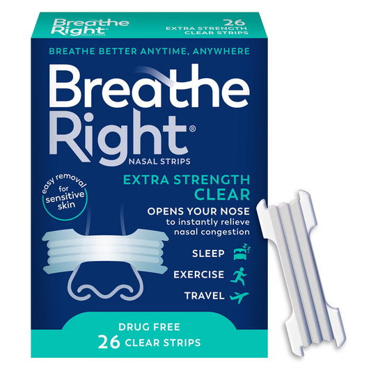 Breathe Right Extra Strength Drug-Free Clear Nasal Strips