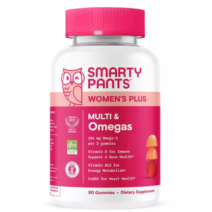 SmartyPants - Women's Plus Multivitamin & Omegas Gummies with Vitamins C, D3, B12 & Zinc - 90ct