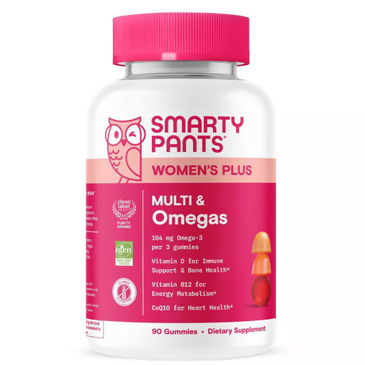 SmartyPants - Women's Plus Multivitamin & Omegas Gummies with Vitamins C, D3, B12 & Zinc - 90ct