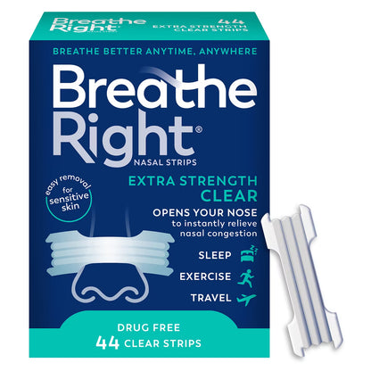 Breathe Right Extra Strength Drug-Free Clear Nasal Strips