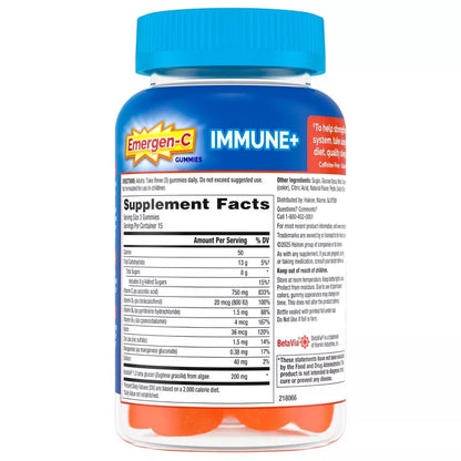 Emergen-C - Immune+ with Vitamin D Gummies - Super Orange - 45ct