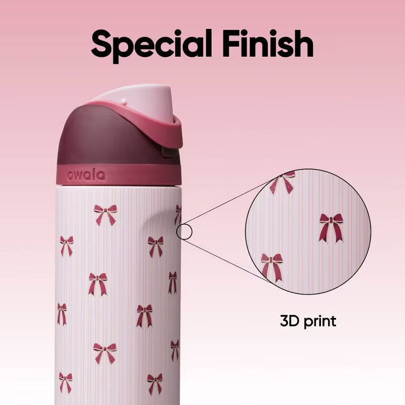 Owala 24 fl oz -  Take a Bow - Stainless Steel Special Edition FreeSip Insulated Water Bottle