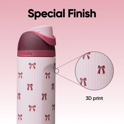 Owala 24 fl oz -  Take a Bow - Stainless Steel Special Edition FreeSip Insulated Water Bottle