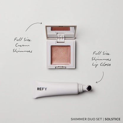 REFY - Shimmer Lip Gloss & Cream Highlighter Duo Gift Set
