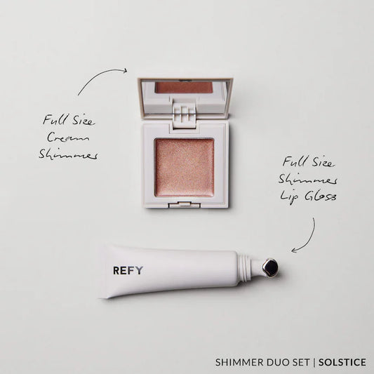 REFY - Shimmer Lip Gloss & Cream Highlighter Duo Gift Set