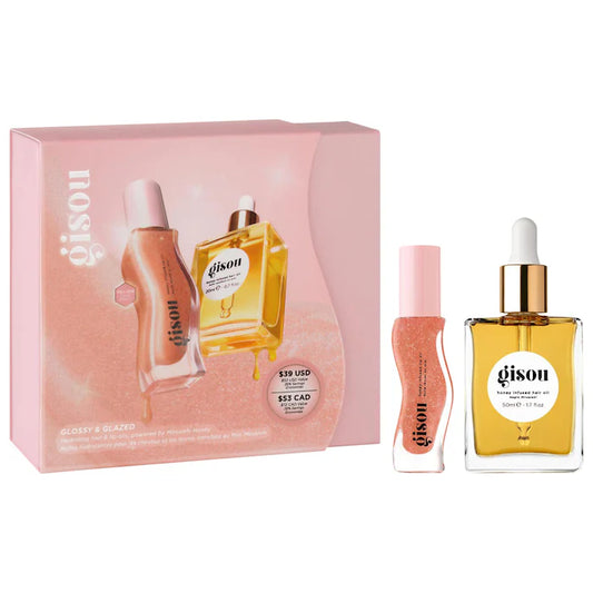 Gisou - Glossy & Glazed Hair & Lip Oil Gift Set