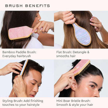 Emi Jay - Heavenly Hair Milk Leave-In Conditioner + Bamboo Paddle Brush Gift Set - edición limitada