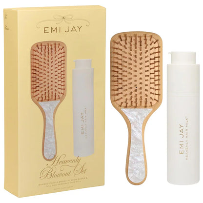 Emi Jay - Heavenly Hair Milk Leave-In Conditioner + Bamboo Paddle Brush Gift Set - edición limitada