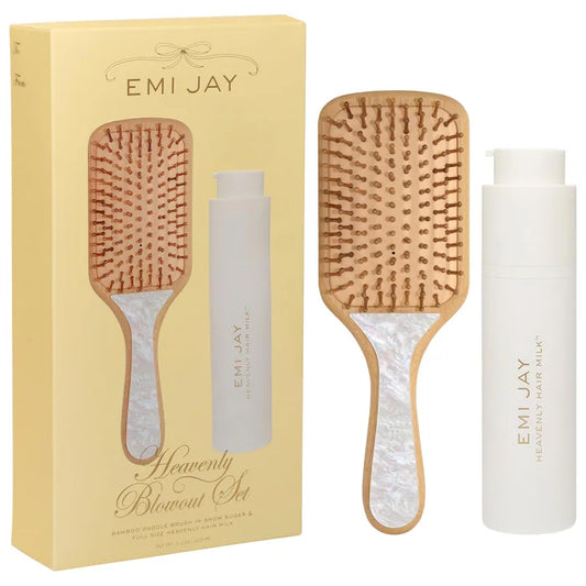 Emi Jay - Heavenly Hair Milk Leave-In Conditioner + Bamboo Paddle Brush Gift Set - edición limitada