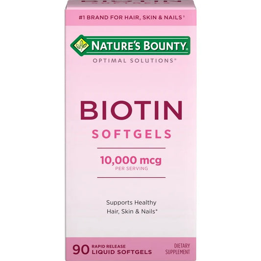 Nature's Bounty - Biotin 10,000mcg Softgels, 90 Ct