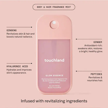 Touchland - Blush Rose Glow Essence Body & Hair Fragrance Mist