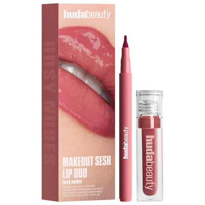 HUDA BEAUTY - Make Out Sesh Lip Stain and Lip Gloss Duos