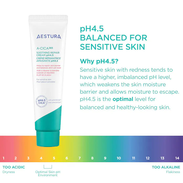 AESTURA - A-CICA365 Soothing Repair Gel Cream Moisturizer pH4.5 with Centella Asiatica + Panthenol for Redness