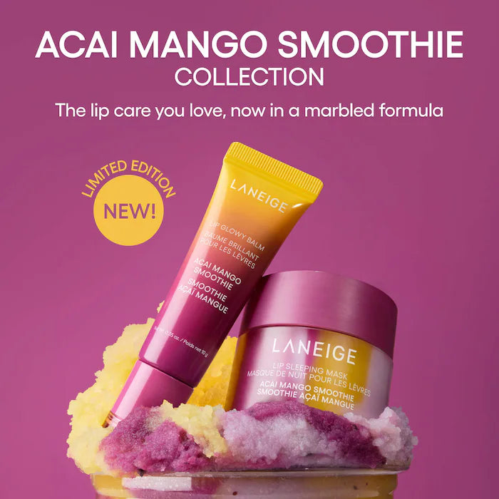 LANEIGE - Lip Sleeping Mask – Intense Hydration Lip Treatment with Vitamin C - Acai Mango Smoothie