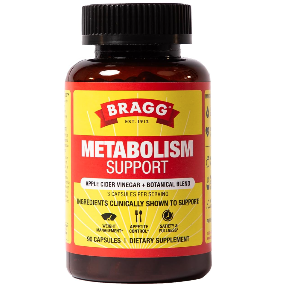 Bragg - Metabolism Natural GLP-1 Support Apple Cider Vinegar Capsules - 90ct