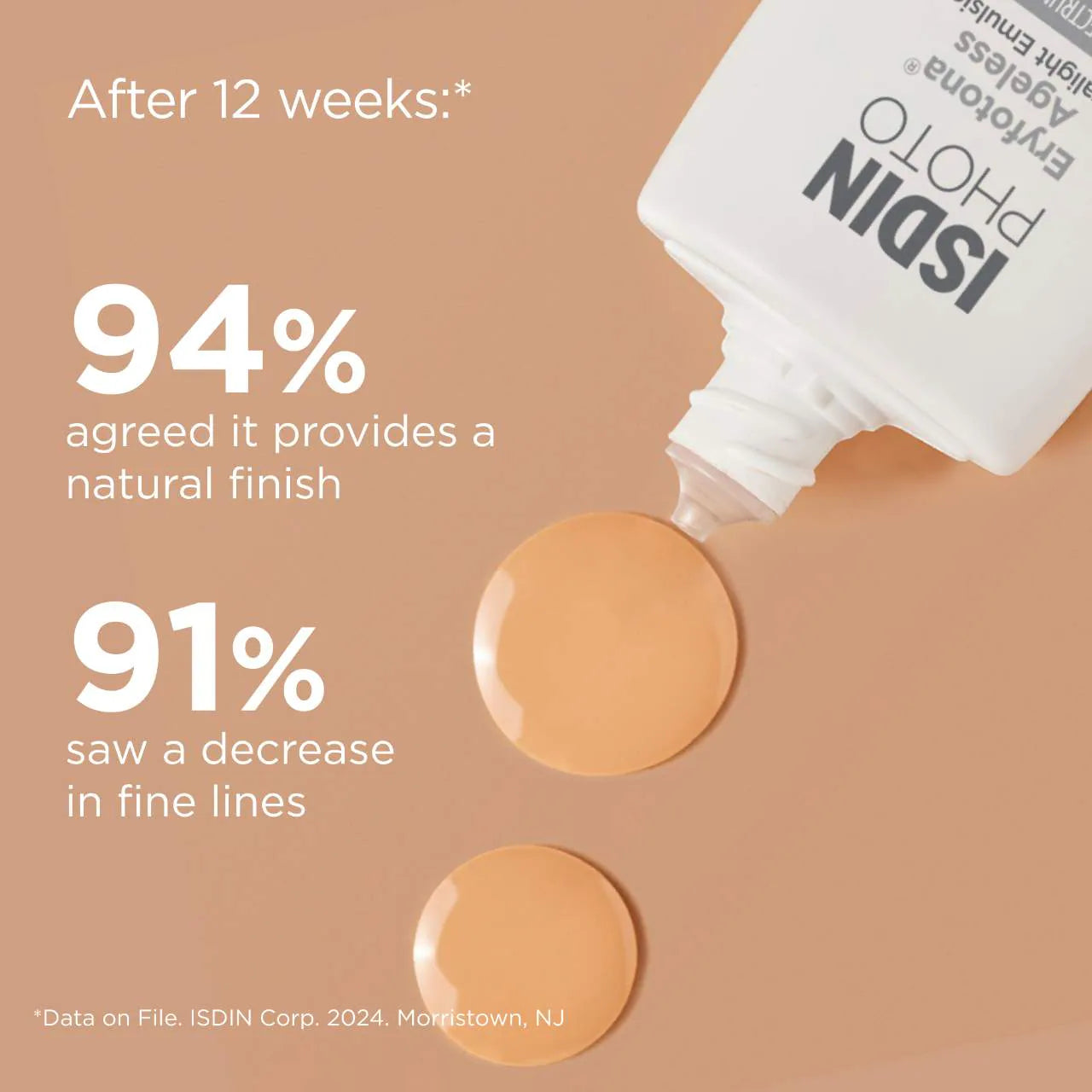 ISDIN - Eryfotona Ageless Ultralight Tinted Mineral Sunscreen SPF 50 to even tone and fight photoaging with Peptides and Vitamin E 50
