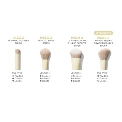 MORPHE - BUTTERY BLENDS 4-PIECE FACE BRUSH SET