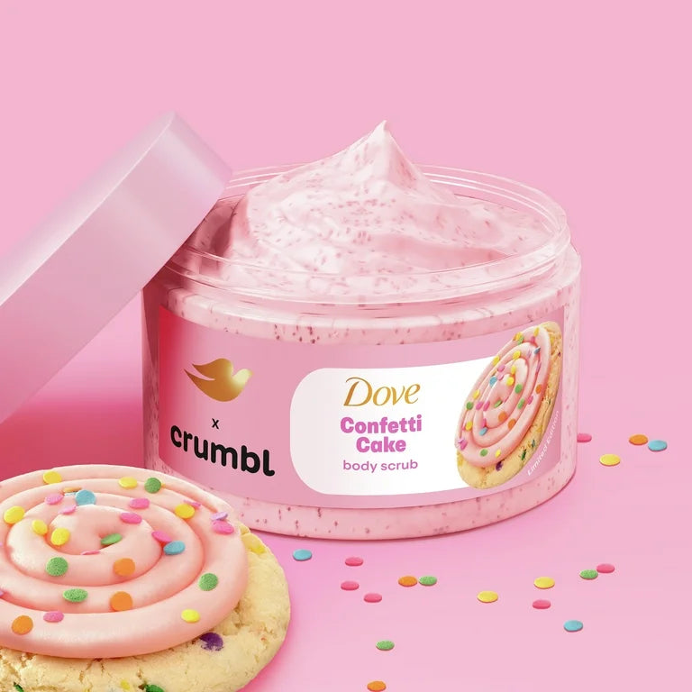 Dove x Crumbl Confetti Cake body scrub
