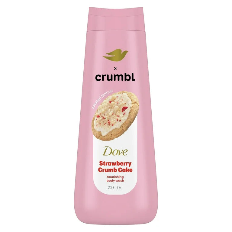Dove x Crumbl Strawberry Crumb Cake Moisturizing Liquid Body Wash