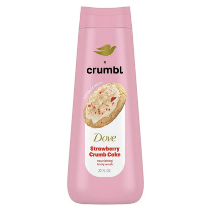Dove x Crumbl Strawberry Crumb Cake Moisturizing Liquid Body Wash