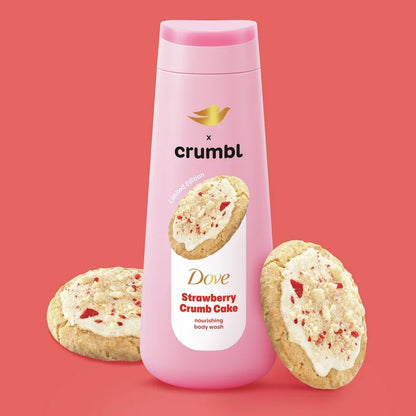 Dove x Crumbl Strawberry Crumb Cake Moisturizing Liquid Body Wash