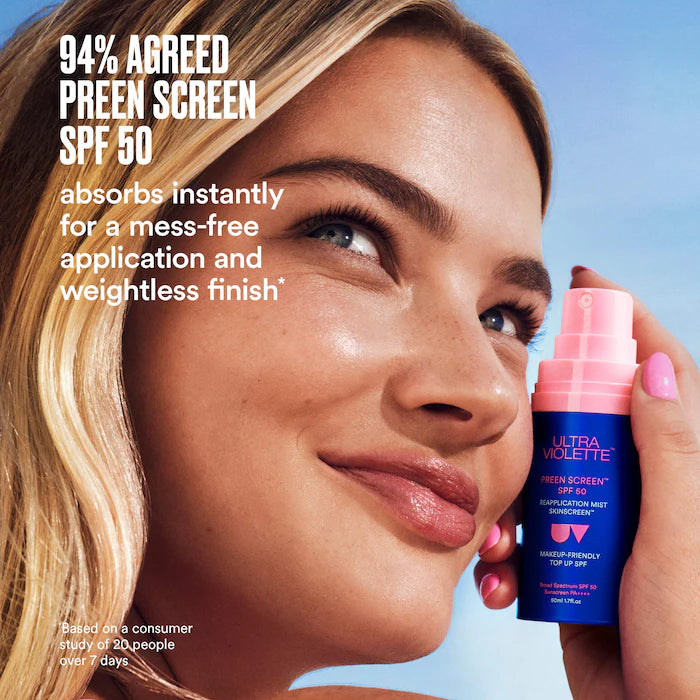 Ultra Violette - Preen Screen SPF 50 Facial Sunscreen Mist With Niacinamide