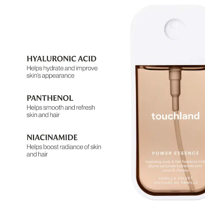 Touchland Vanilla Velvet Power Essence Body & Hair Fragrance Mist