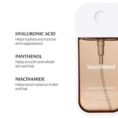 Touchland Vanilla Velvet Power Essence Body & Hair Fragrance Mist